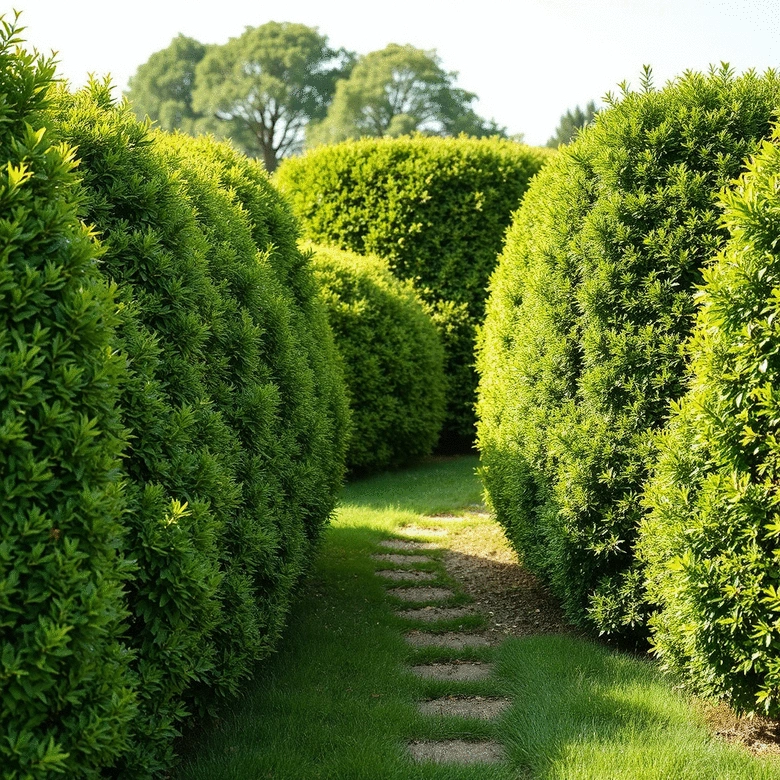 how to design a living fence with shrubs