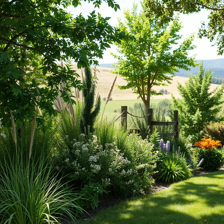 using native plants for windbreaks and privacy screens