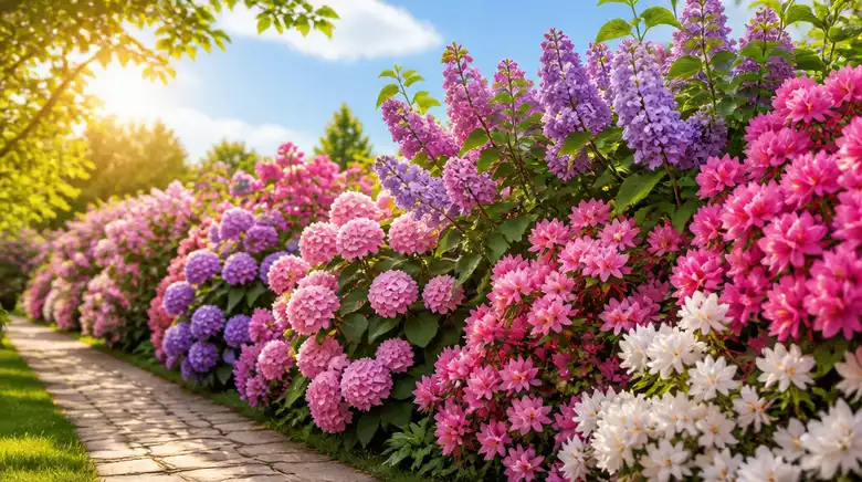 Colorful Living Fences with Shrubs