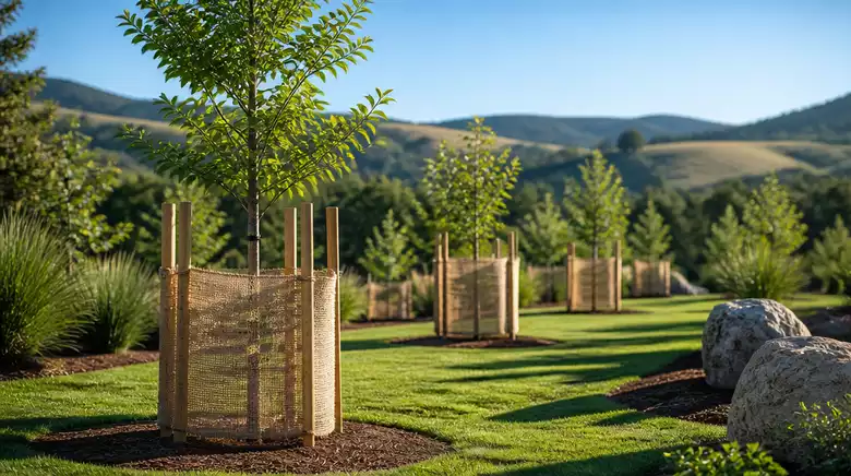 Windbreaks for Young Trees